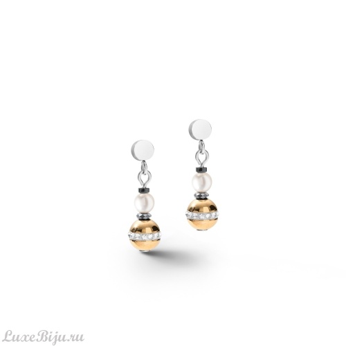 Серьги Coeur de Lion Grey-Gold, *5049/21-1216
