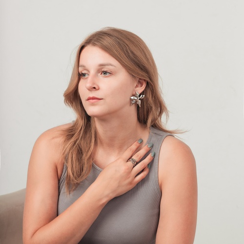 Серьги Fiore Luna Цветок, AWE2712-S фото 4