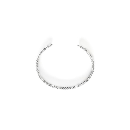 Браслет ORI TAO, Couture, кафф, фактурный металл, OT24.1-13-69160 серебристый фото 2