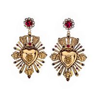 Серьги Celeste G, с кристаллом Swarovski и фианитами, CS26.1-823 золотистый