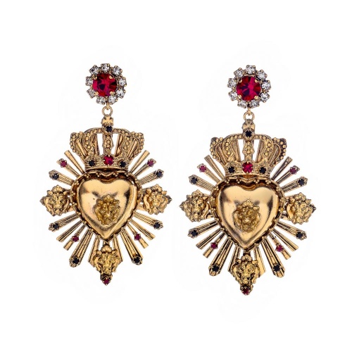 Серьги Celeste G, с кристаллом Swarovski и фианитами, CS26.1-823 золотистый