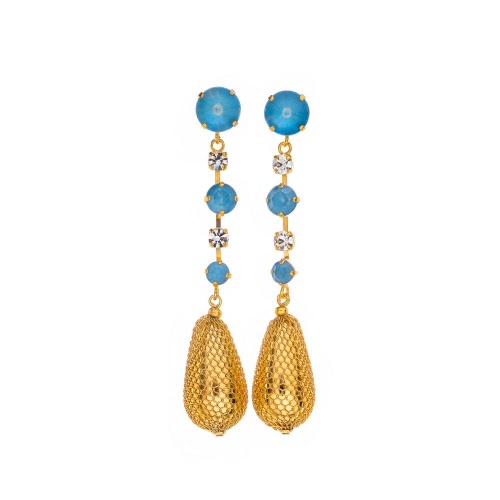 Серьги Celeste G, с кристаллами Swarovski, CS26.1-1032 голубой