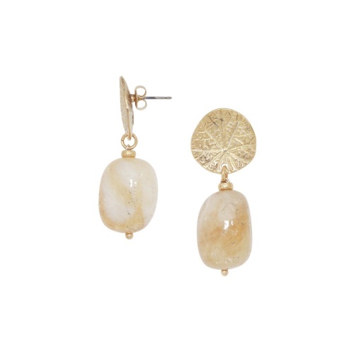Серьги Nature Bijoux, Minerama, с цитрином, NB26.1-12-90635 бежевый