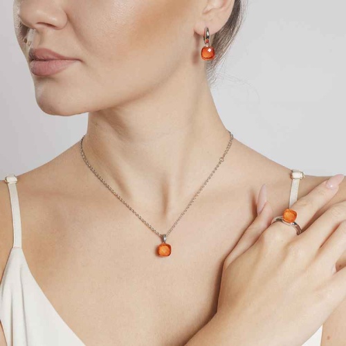 Кольцо Qudo Firenze orange glow 18 мм 611933 BR/S фото 2