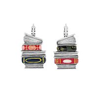 Серьги TARATATA, Romans, асимметрия,цветная смола, золотая краска, TT-H25-01703-10M серебристый