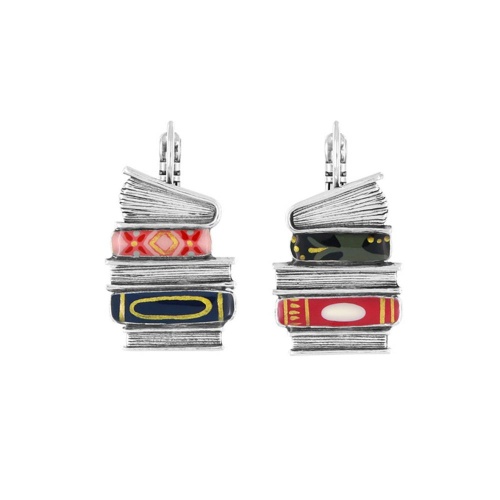 Серьги TARATATA, Romans, асимметрия,цветная смола, золотая краска, TT-H25-01703-10M серебристый