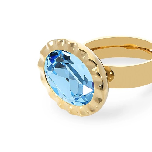 Кольцо Qudo TIVOLA UNICA big (G/P) Aquamarine 56, 686513 фото 8