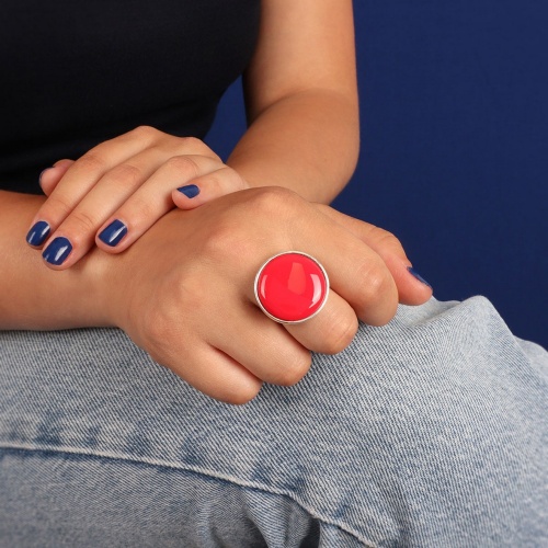 Кольцо TARATATA, Bidule, разъемное, с цветной смолой, TT-W23-05410-105 розовый фото 4