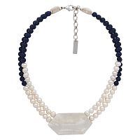 Колье Nature Bijoux, Pacifique, с перламутром,  жемчугом и лазуритом, NB26.1-15-43811 синий