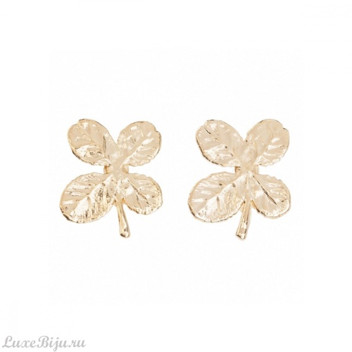 Пусеты Ester Bijoux Четырёхлистник LF13C-G BR