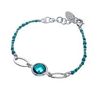 Браслет Lanzerotti, Atlantide, с кристаллом и бирюзой, LZ-23.03-096 бирюзовый