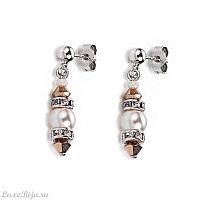 Серьги Coeur de Lion Crystal-Rosegold 4801/21-1822