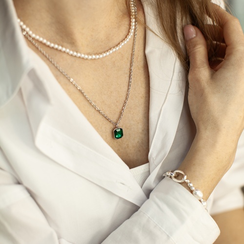 Колье Fiore Luna EMERALD, BCN08992-07 фото 2