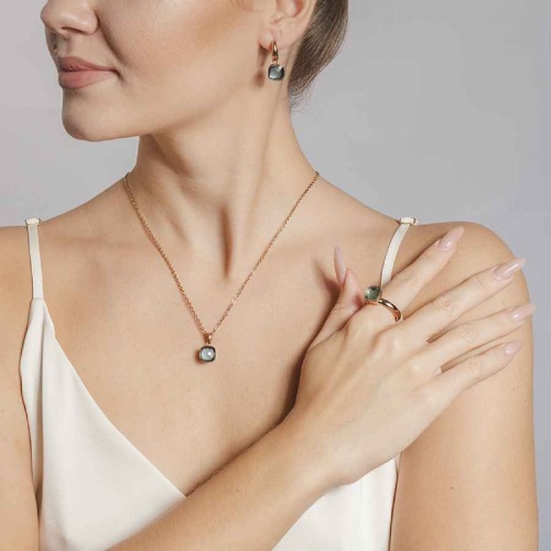 Кольцо Qudo Firenze light grey 19 мм 610750 BW/RG фото 4