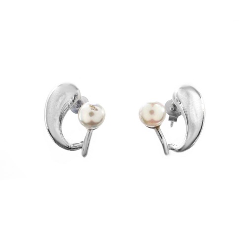 Серьги Moon Paris, Ringo, с жемчугом, MR-26.06-094 серебристый