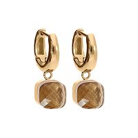 Серьги Qudo FIRENZE (G) Smoked Topaz, 107001/20-5108