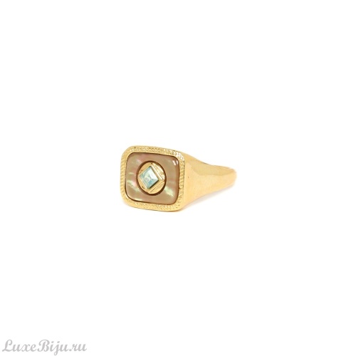 Кольцо Franck Herval, Thea, с перламутром и кристаллом Swarovski, FH23.1-19-63171 золотистый