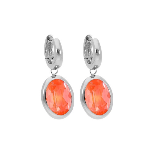 Серьги Qudo Creole TIVOLA small (S/P) Orange glow delite, 310683 фото 3