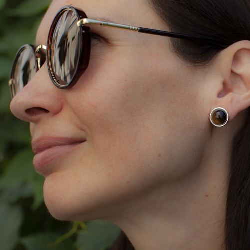 Пусеты Fiore Luna TIGER EYE, LE1110 BR/S фото 4