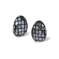 Серьги Nature Bijoux, Rivoli, с перламутровой мозайкой, NB26.2-12-90740 серый