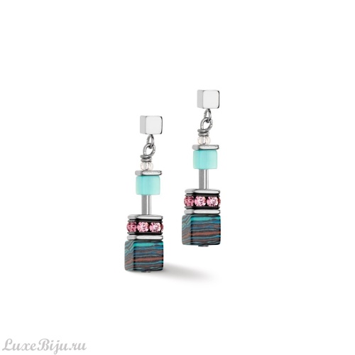 Пусеты Coeur de Lion Rose-Aqua, *5090/21-1919