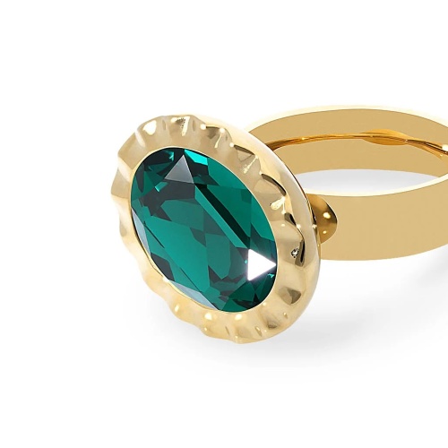 Кольцо Qudo TIVOLA UNICA big (G/P) Emerald 54, 686944 фото 8