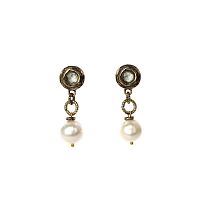 Серьги Alcozer&J, с жемчугом и бериллом, AL2605-O48HU25 белый