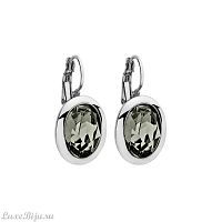 Серьги Qudo Tivola Black diamond 303030 BW/S