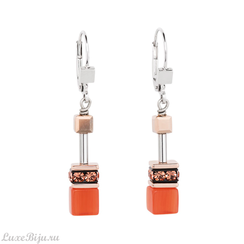 Серьги Coeur de Lion Dark Orange 4016/20-0221