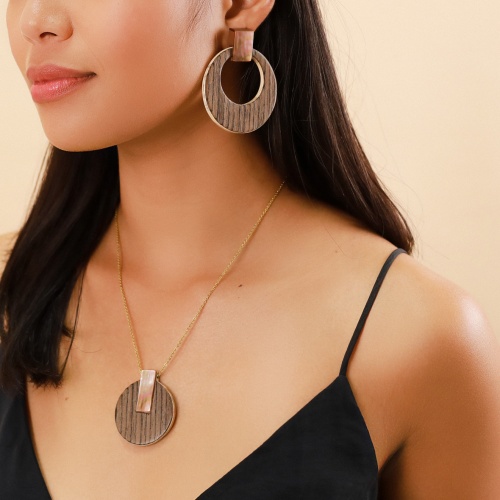 Серьги Nature Bijoux, Cosmos, тамариндовое дерево, шпон, перламутр, NB23.2-12-79093 коричневый фото 5