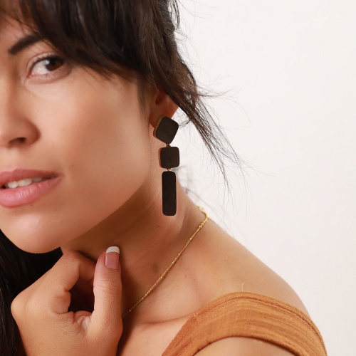 Серьги Nature Bijoux, Wenge, тамариндовое дерево,шпон,гмелина, NB22.1-12-77230 коричневый фото 7