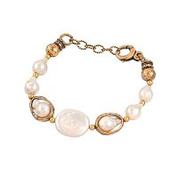 Браслет Alcozer&J, с жемчугом, AL2512-B58JU25 белый