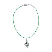 Колье Lanzerotti, Verde, жад, кристаллы, змея с гелиотисом, LZ-24.12-564 зеленый