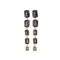 Серьги Celeste G, с кристаллами Swarovski, CS26.1-1282 серый