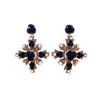 Серьги Celeste G, с розами и жемчугом, CS26.1-2185 черный