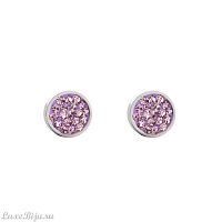 Пусеты Coeur de Lion Light Amethyst 0118/21-0826