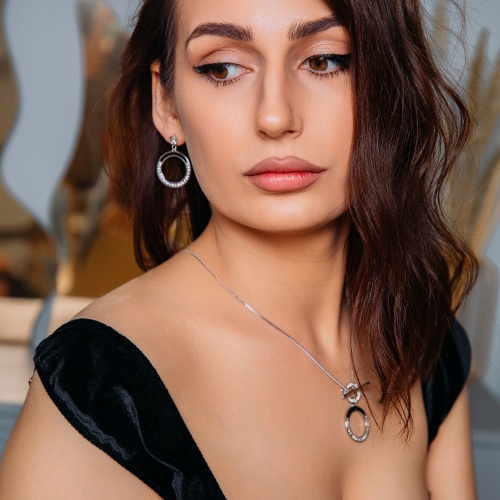 Колье Fiore Luna Jet Nut+CRY, B2110NM-N01.4.1 BW/S фото 4