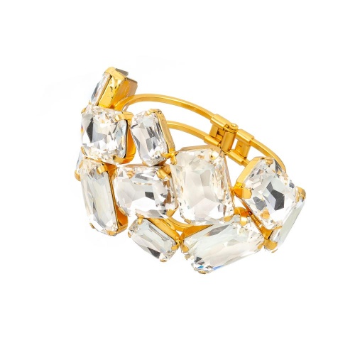 Браслет Celeste G, кафф с кристаллами Swarovski, CS26.1-1279 хрустальный
