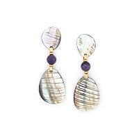 Серьги Nature Bijoux, Giverny, с гелиотисом и аметистом, NB24.2-12-79701 зеленый