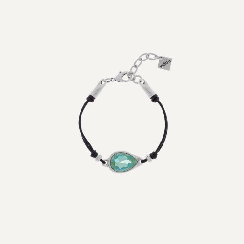 Браслет VIDDA, Bloom, кожаный, с австрийским кристаллом, VD23-01728 зеленый