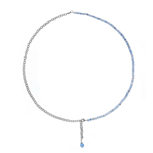 Колье Lanzerotti, Costa Azzurra, трансформер, с голубым халцедоном, LZ-26.04-105 голубой