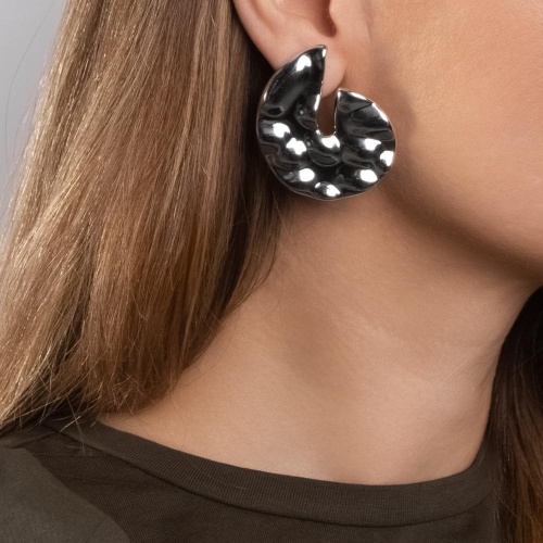 Серьги Moon Paris, фактурные, Mo-Y25.02-001 серебристый фото 2