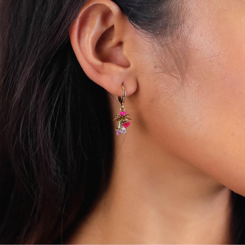 Серьги Franck Herval, Estelle, с цветным бисером, FH24.2-12-68910 золотистый фото 7