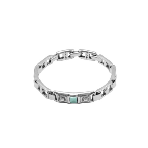 Браслет Ciclon, Mini Metal Kubik, металл, с муранским стеклом, CN-243110 бирюзовый, 19,5