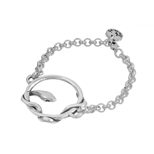 Браслет Tra-la-ra, Salvaje, со змеей и кристаллами, TLR24-245P002 черный