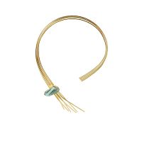 Колье Katerina Vassou, Sensation, гривна с аквамарином, KV26.1-403246G голубой