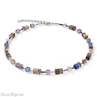 Колье Coeur de Lion Blue-Brown-Lilac 2839/10-0740