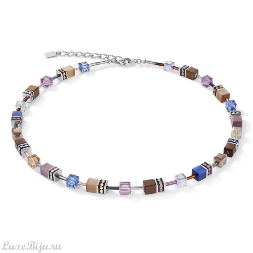 Колье Coeur de Lion Blue-Brown-Lilac 2839/10-0740