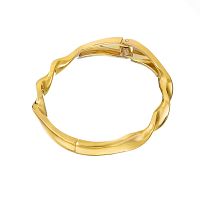 Браслет Moon Paris, Ringo, кафф с рельефом в виде волны, MR-26.01-004 золотистый