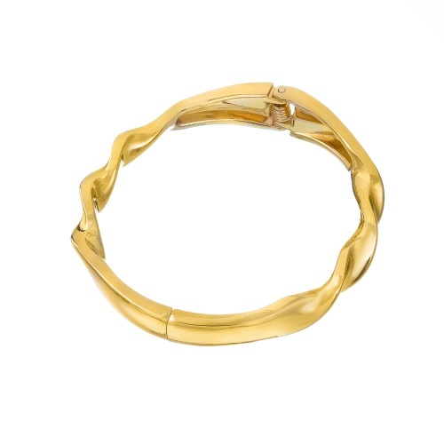 Браслет Moon Paris, Ringo, кафф с рельефом в виде волны, MR-26.01-004 золотистый